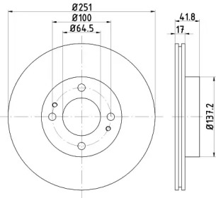 HELLA PAGID 8dd355122991 -  Тормозной диск